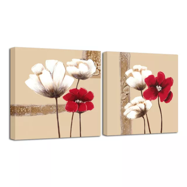 Canvas Print Wall Art Home Decor Painting Picture Abstract Flowers Modern Framed