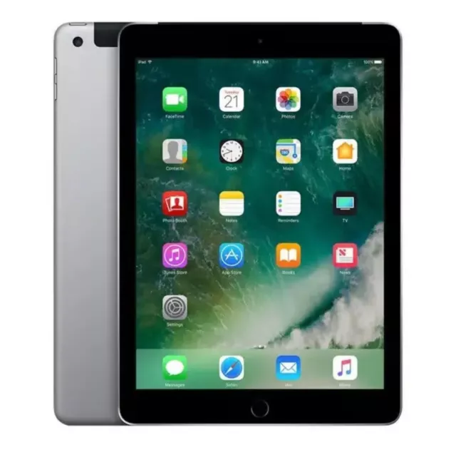Apple iPad 5. Gen. 128GB, WLAN, 24,64 cm, (9,7 Zoll) - Spacegrau