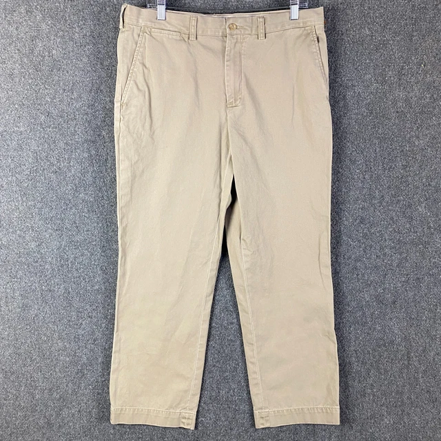 Polo Ralph Lauren Chino Pants Men's 34/40 Preston Pants 100% Cotton Beige