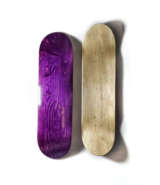 8.5" x 32.2" Blank Skate Deck / Canadian Maple / 7-Ply Cold Press / Black Purple
