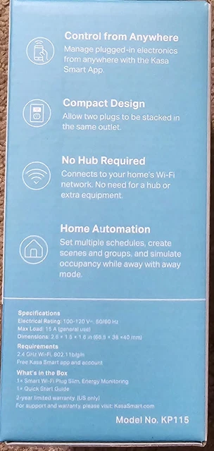 KP115 WIFI PLUG WITH ENERGY MONITOR KASA TP-LINK KP115