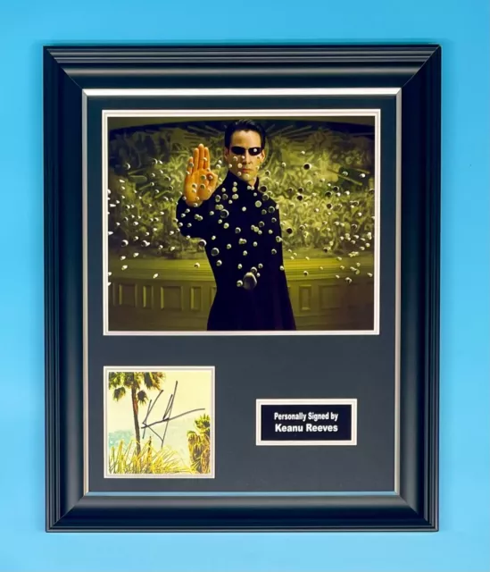 Keanu Reeves Signed Photo Framed & COA Autograph Memorabilia The Matrix Poster