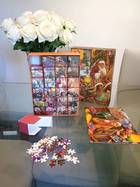Weihnachtspuzzle Adventskalender 1008 Teile – 24 Tage Countdown Für Familie, Teenager & Erwachsene