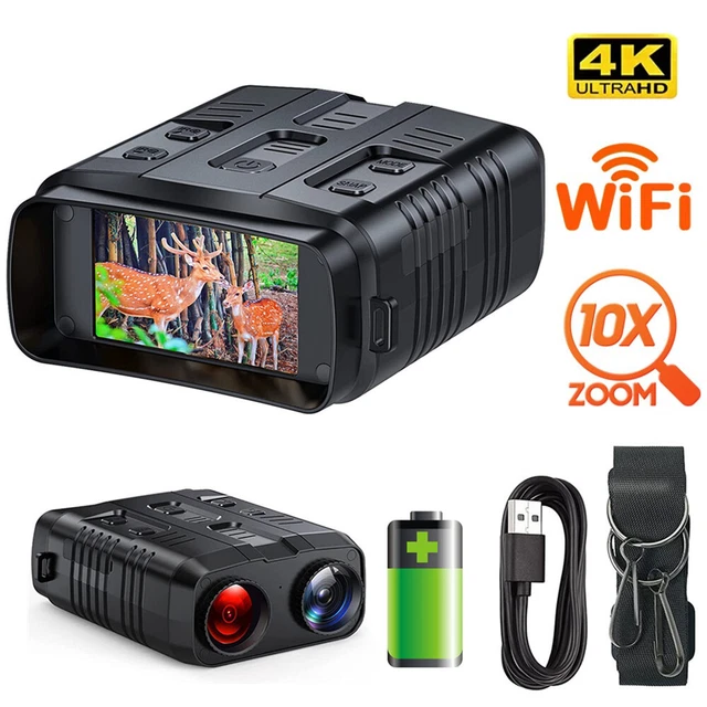 NIGHT VISION GOGGLES Infrared Binoculars 4K HD 10x Digital Zoom Video ...
