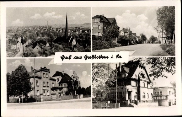 Ak Großbothen in Sachsen, Teilansicht, Gebäude - 2776167