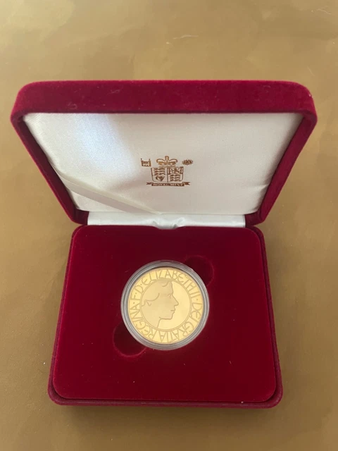 Ecrin quintuple souverain or jubilé du couronnement Elisabeth 2 2003
