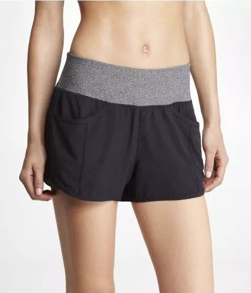 Nwt Express Exp Core Relaxed Running Short Pitch Black Size: Xs