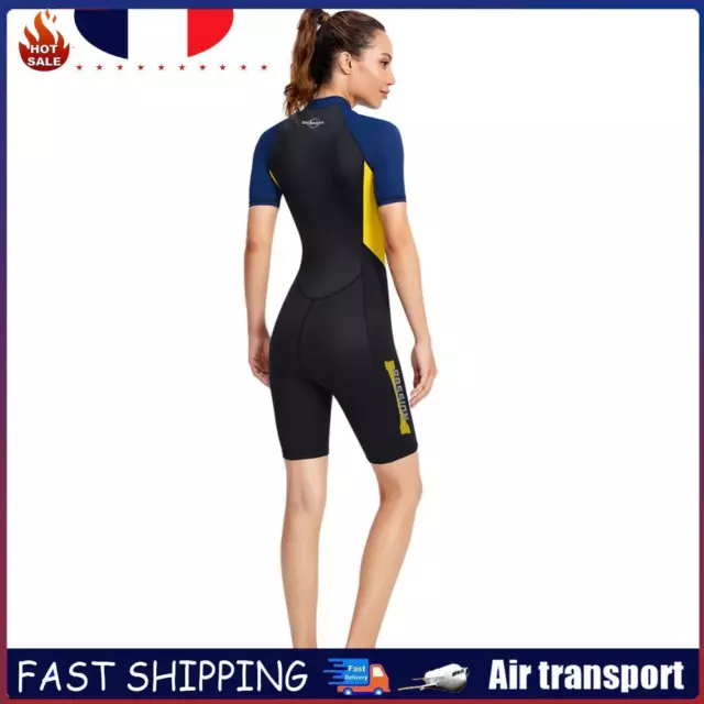 DIVE SAIL Neoprene Scuba Snorkel Swimming Women Body Wetsuits (Yellow XL) FR