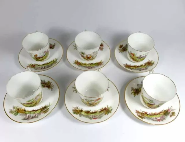 Juego, 6 Tazas + 6 Platillo, Cubertería, Um 1860-1880