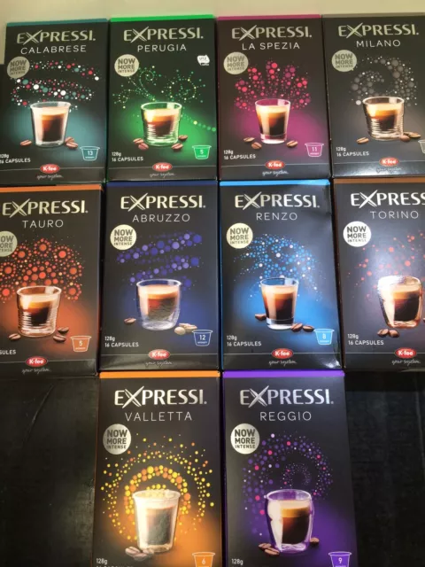 Expressi K-fee Coffee Machine Capsules Pods ALDI - 160 caps (10 boxes) u choose