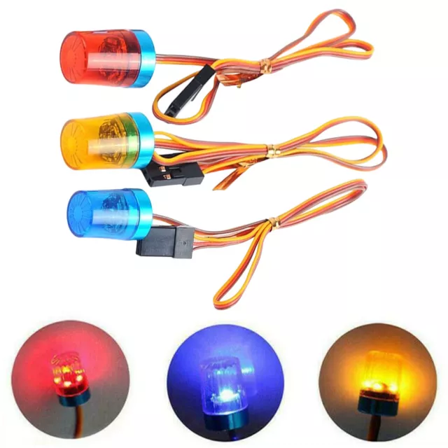 RC LED Warnleuchte Rundumleuchte Rundumlicht Lampe 5 LED Aluhalterung RC Auto -