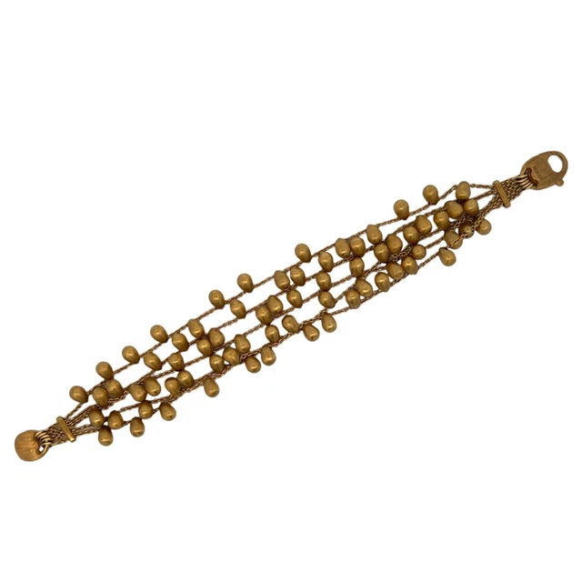 Marco Bicego Five Row Acapulco 18 Karat Yellow Gold Bead Bracelet Multi-Strand Marco Bicego Five Row Acapulco 18 Karat Yellow Gold Bead Bracelet Multi-Strand