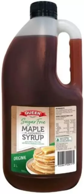 Queen Sugar Free Flavoured Maple Syrup 2 Litre