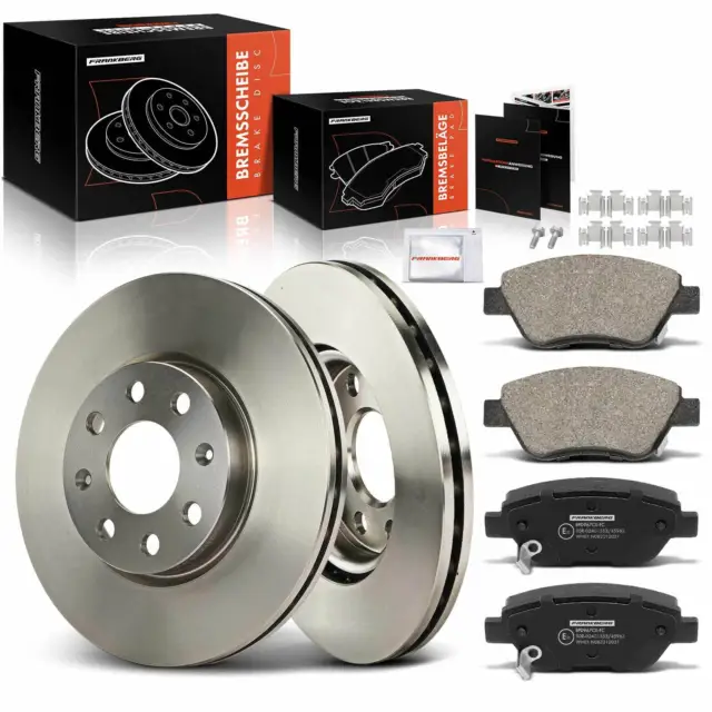 Vented Brake Discs & Brake Pads 257mm Front for Opel Corsa D S07 Adam M13 FWD