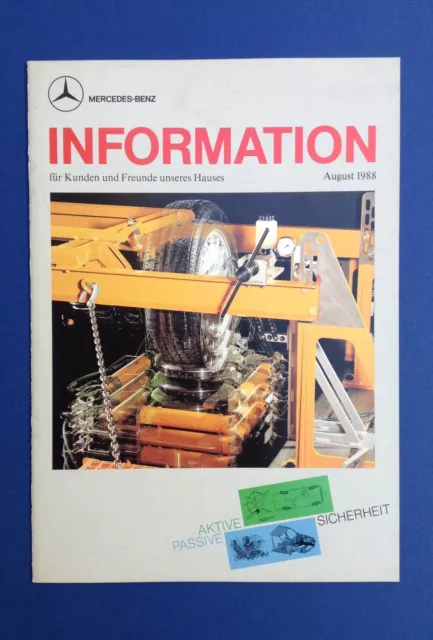 Folleto Mercedes-Benz revista de clientes "INFORMACIÓN" del 08/88