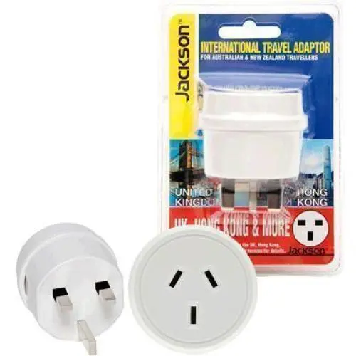 Jackson PTA8811 BRITISH Outbound Travel Adaptor. Converts NZ/Aust Plugs for use