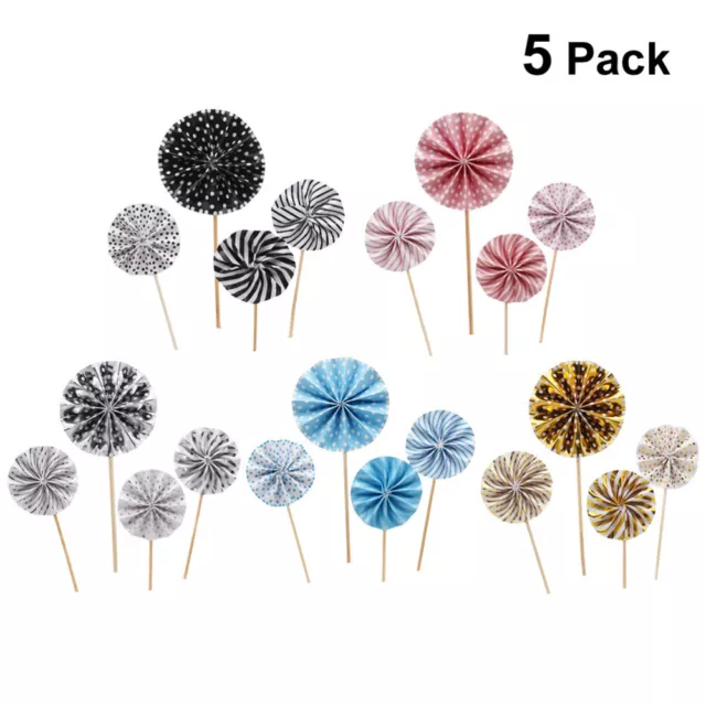 20 Pcs Round Cake Toppers Fruit Picks Birthday Party Decoration Dessert Table