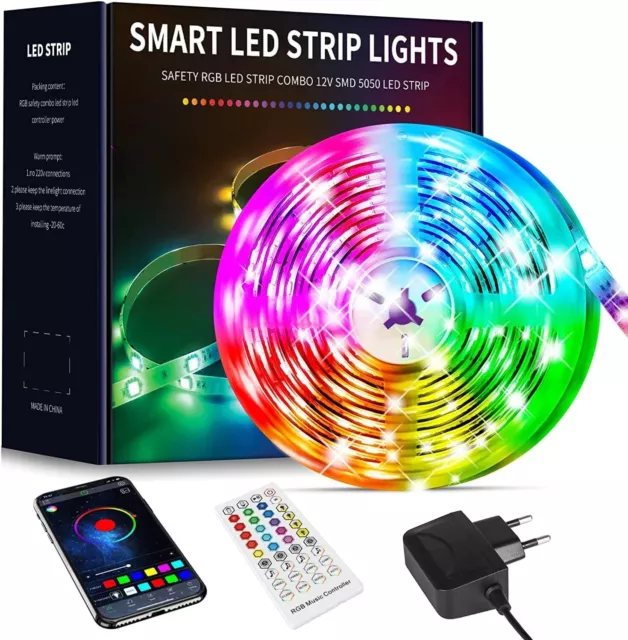 Generic Bande Lumineuse LED RGB Ruban Décoratif 6m + Télécommande