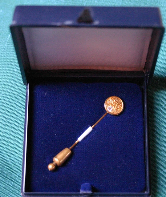 Krawattennadel 585 Gold mit Brillant  Anstecknadel Reversnadel mit Initialen