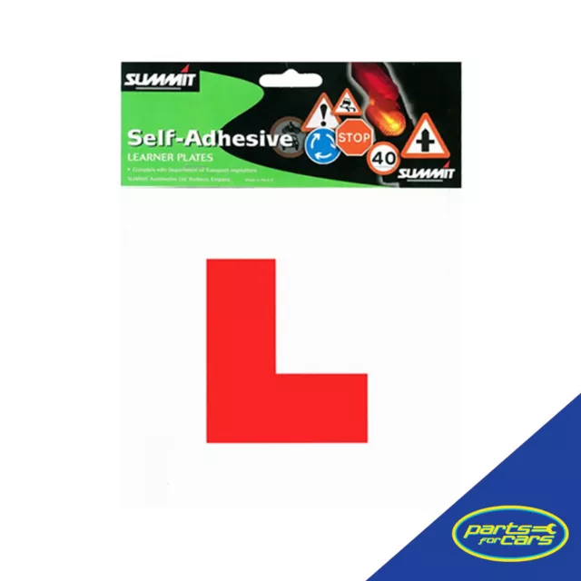Self Adhesive Learner Driver Plates L Plate Irish Legal 2 Plates Per Pack