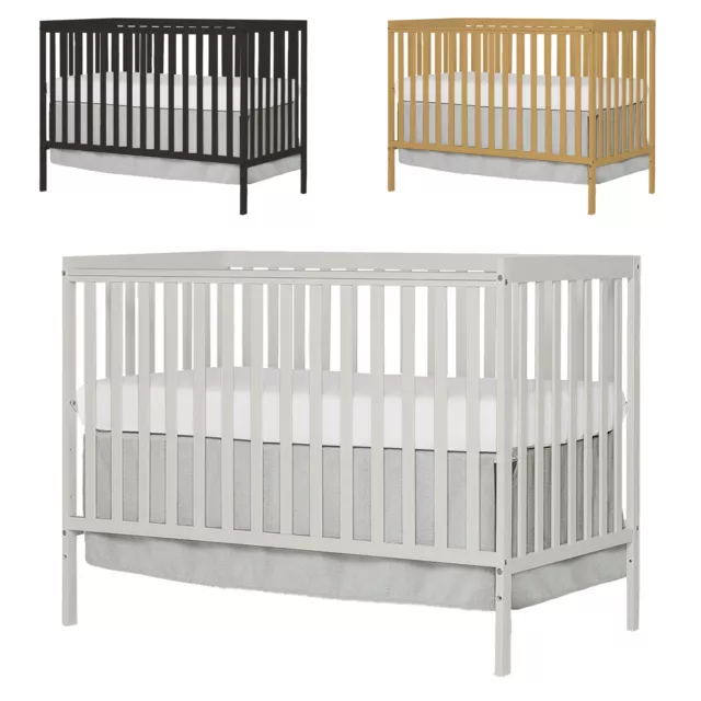 5-in-1 Convertible Crib Baby Crib Converts To Day Bed Toddler Bed Full Size Bed 2