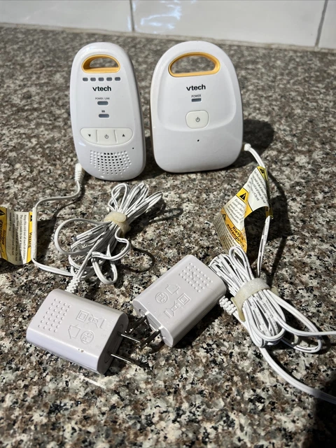Vtech Digital Audio Baby Monitor Model DM111 /DM111-2 With AC Adapters Tested