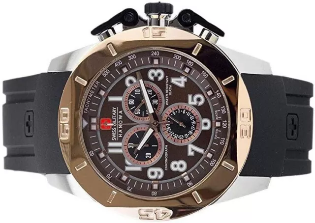 MONTRE Homme Swiss Military Hanowa MADE SUISSE. Chrono avec date. 598,00 € Neuve 2