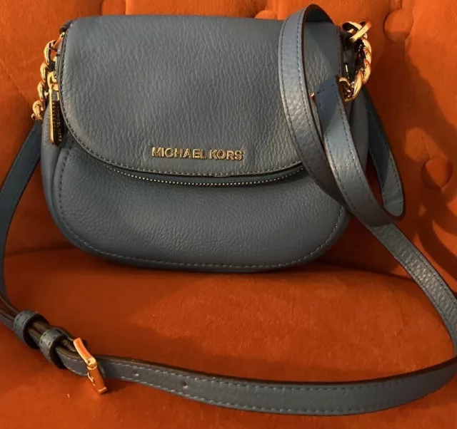 Michael kors bedford flap black top leather crossbody bag