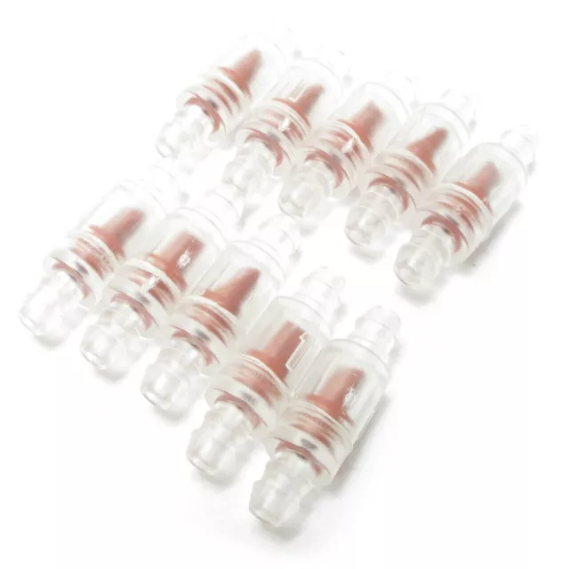 4mm I.D. Clear Plastic Check Valve, 10pc lot