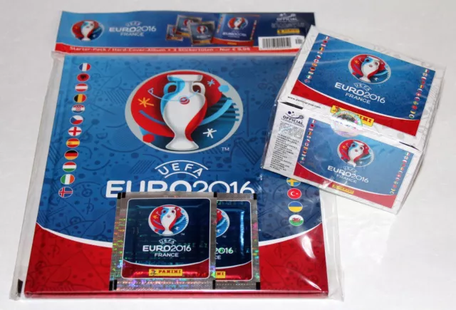 Panini Uefa Em Euro 2016 Starter Set -Hardcover Album Ovp + Box Of 50 Stickers