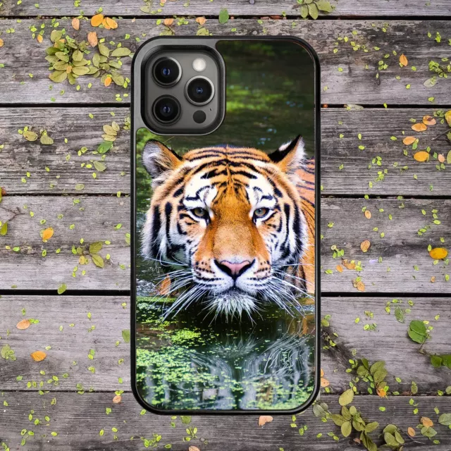 Tiger Swimming In A Pond - Case for iPhone 14 13 12 11 Pro Max SE XS XR X 7 8