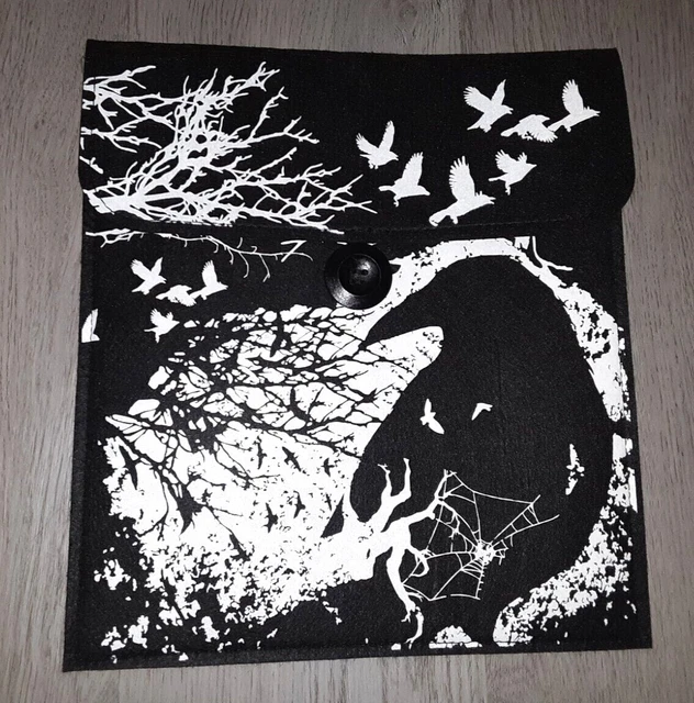 Quoth The Raven Nevermore Edgar Allan Poe Gothic Book Sleeve Cover Bag Jacket