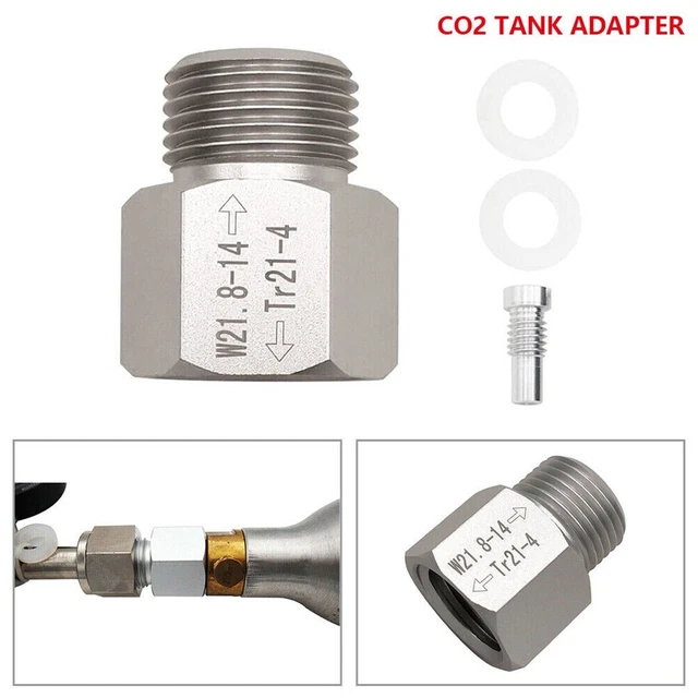 Adattatore CO2 alluminio per cilindri ad albero di soda design affidabile e durevole
