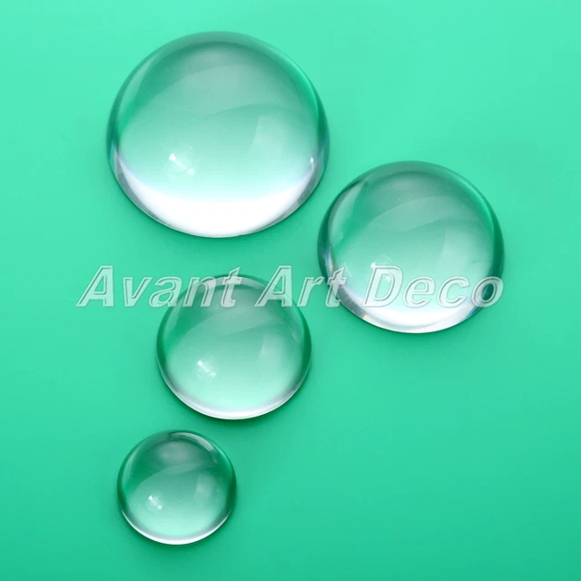 30/40/50/60mm Clear Hemisphere Glass Flat Back Cabochon Crystal Jewelry Making