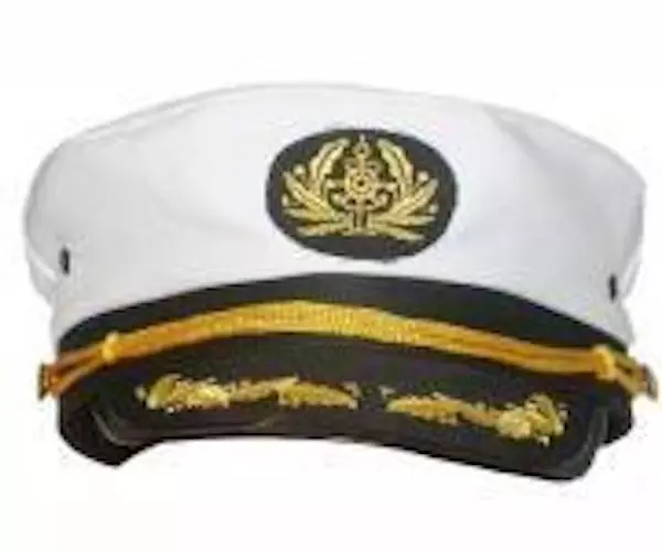 Sombrero de Capitán Oficial Naval Gorra con Visera Disfraz de Marinero Accesorio