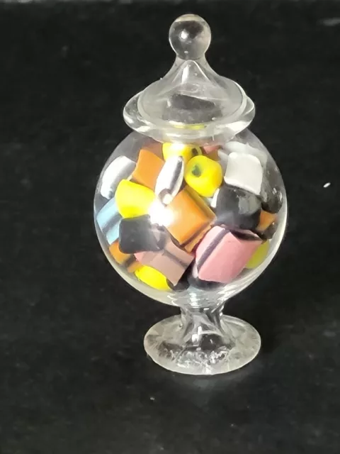 Dolls House - Reutter Porcelain Glass Sweet Jar - 1/12Th Scale