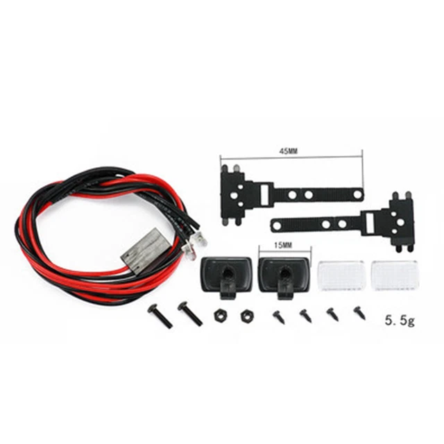 Square Top Light Side Lights For DJ 1/10 TRX4 AXIAL Simulation Climbing Car