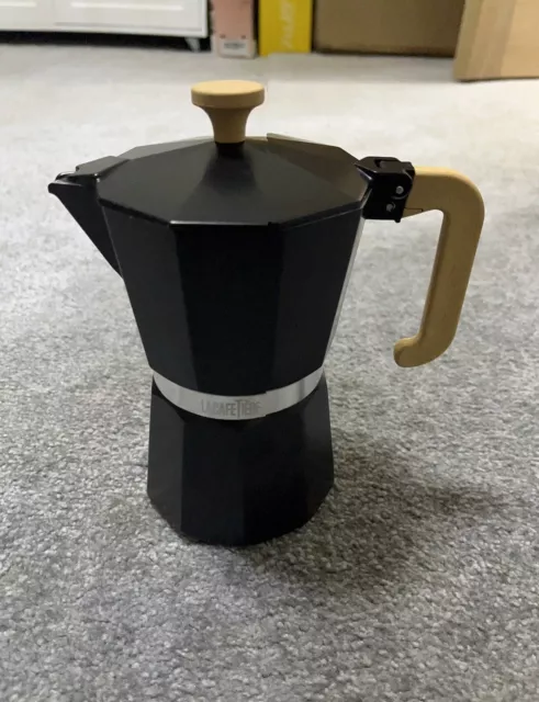 La Cafetiere Venice Aluminium Espresso Maker 6-Cup - Black