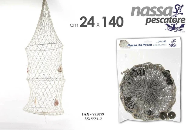 Rete Da Pesca Decorativa 200x400 Cm - Stile Marinaro Per Arredamento - Foto 4