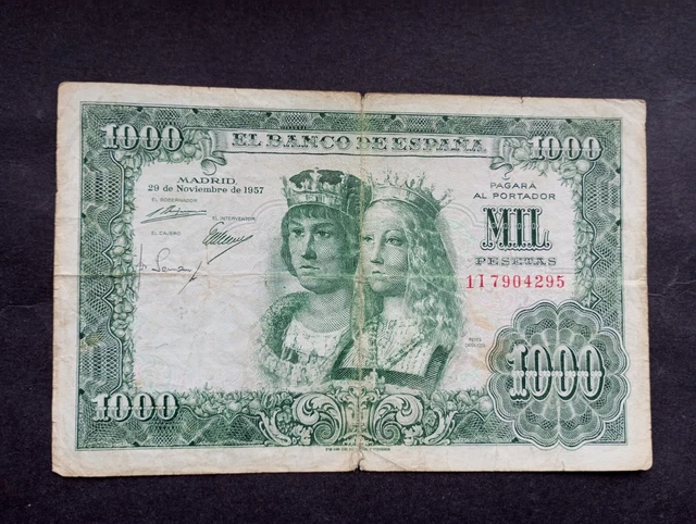 Spain 1000 Pesetas 1957 1I Banknote