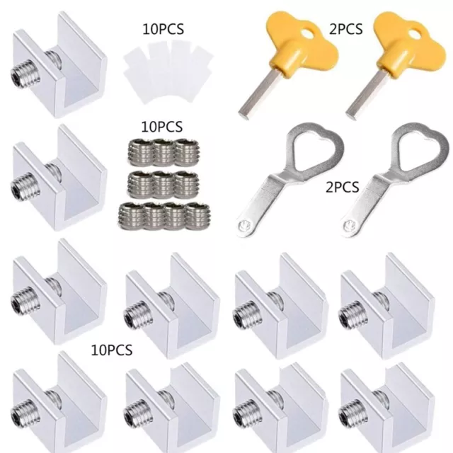 10PCS Child Safety Sliding Window Restrictor Window Security Lock Window Limiter