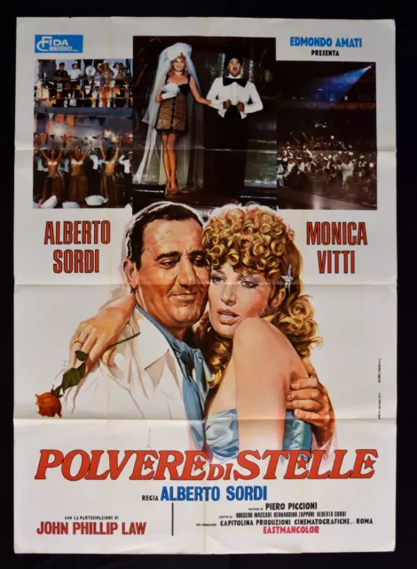 manifesto POLVERE DI STELLE alberto sordi monica vitti john phillip law A62