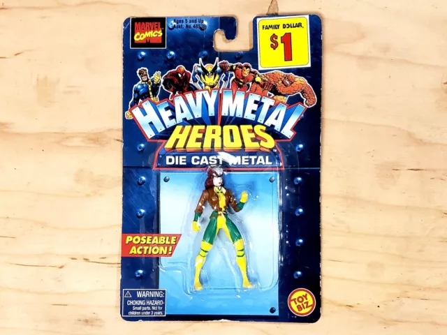 Marvel Heavy Metal Heroes Die Cast Rogue Action Figure X-Men Toy Biz 1997