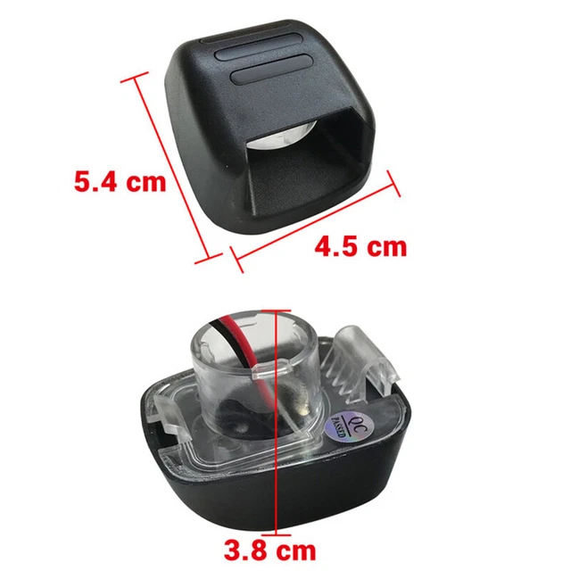 OZ-LAMPE LED Kennzeichenbeleuchtung für Navara D40 Frontier Armada Titan Xterra Suzuki Equator, Led Beleuchtung mit CAN-Bus, Rotes und weißes Licht Nummernschildbeleuchtung LED, 2 Stücke