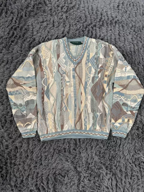 Vintage Tundra Canada 3d Into Coogi Style Sweater Size Medium