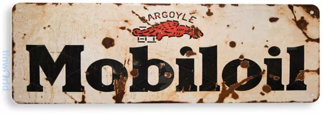 Mobil-oil Sign, Oil, Gas Station, Garage, Auto Shop, Rustic, Retro Tin Sign A500