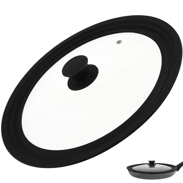 Couvercle En Verre Trempé 40 Cm – Pour Wok Et Casseroles – Acier Inoxydable – Poignée Anti-chaleur – Lavable Au Lave-vaisselle - 7