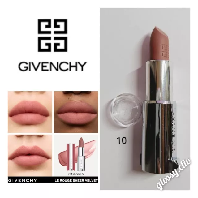GIVENCHY rossetto LE ROUGE VELVET n.10 BEIGE NU. Nuovo!
