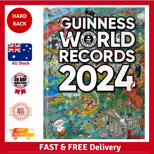 Guinness World Records 2024 Hardcover Education Statistic Book Gift Idea Present