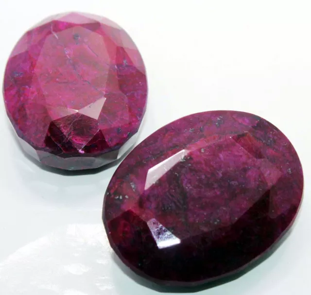 2 Pcs Lot 750.00 Ct Huge Red Ruby Museum Grade Oval Loose Gemstone